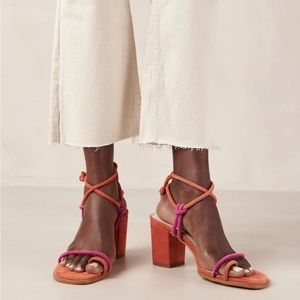 Alohas Grace Bicolor Magenta Orange Heels
